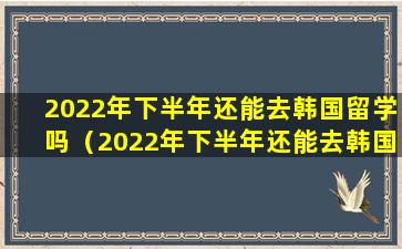 2022年下半年还能去韩国留学吗（2022年下半年还能去韩国留学吗知乎）
