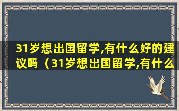 31岁想出国留学,有什么好的建议吗（31岁想出国留学,有什么好的建议吗英语）