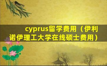 cyprus留学费用（伊利诺伊理工大学在线硕士费用）