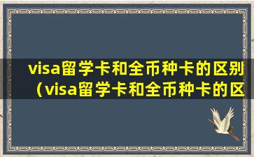 visa留学卡和全币种卡的区别（visa留学卡和全币种卡的区别是什么）