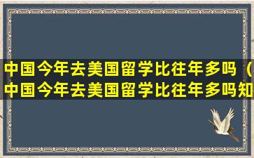 中国今年去美国留学比往年多吗（中国今年去美国留学比往年多吗知乎）