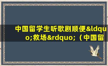 中国留学生听歌剧顺便“救场”（中国留学生听歌剧顺便“救场”视频）