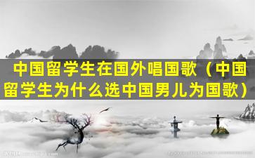 中国留学生在国外唱国歌（中国留学生为什么选中国男儿为国歌）