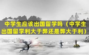 中学生应该出国留学吗（中学生出国留学利大于弊还是弊大于利）