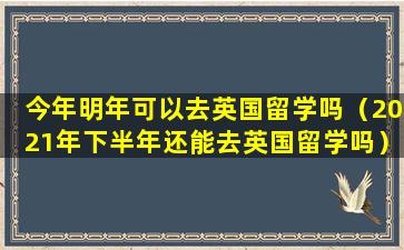 今年明年可以去英国留学吗（2021年下半年还能去英国留学吗）