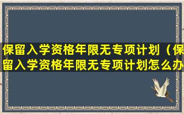 保留入学资格年限无专项计划（保留入学资格年限无专项计划怎么办）