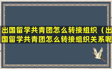 出国留学共青团怎么转接组织（出国留学共青团怎么转接组织关系呢）
