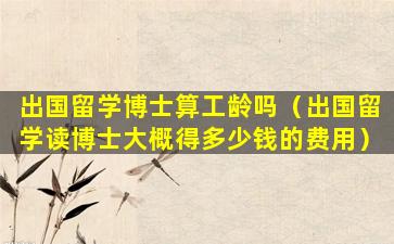 出国留学博士算工龄吗（出国留学读博士大概得多少钱的费用）