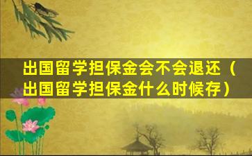 出国留学担保金会不会退还（出国留学担保金什么时候存）