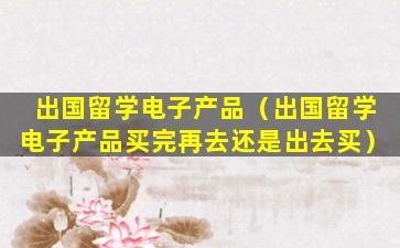 出国留学电子产品（出国留学电子产品买完再去还是出去买）