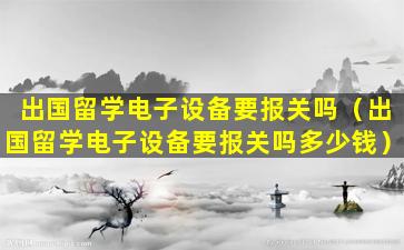 出国留学电子设备要报关吗（出国留学电子设备要报关吗多少钱）