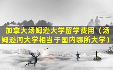 加拿大汤姆逊大学留学费用（汤姆逊河大学相当于国内哪所大学）