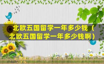 北欧五国留学一年多少钱（北欧五国留学一年多少钱啊）