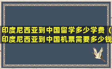 印度尼西亚到中国留学多少学费（印度尼西亚到中国机票需要多少钱）
