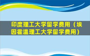 印度理工大学留学费用（埃因霍温理工大学留学费用）