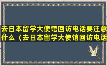 去日本留学大使馆回访电话要注意什么（去日本留学大使馆回访电话要注意什么问题）