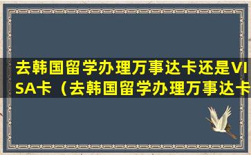 去韩国留学办理万事达卡还是VISA卡（去韩国留学办理万事达卡还是visa卡）
