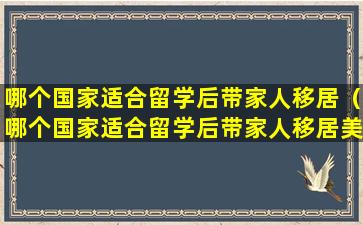 哪个国家适合留学后带家人移居（哪个国家适合留学后带家人移居美国）