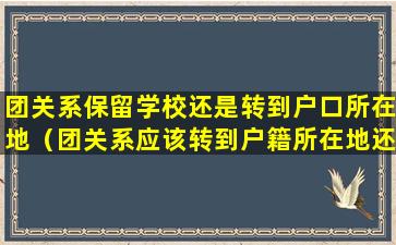 团关系保留学校还是转到户口所在地（团关系应该转到户籍所在地还是现居住地）