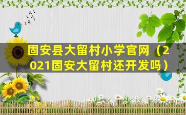 固安县大留村小学官网（2021固安大留村还开发吗）