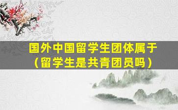 国外中国留学生团体属于（留学生是共青团员吗）