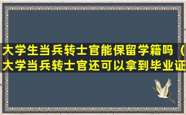 大学生当兵转士官能保留学籍吗（大学当兵转士官还可以拿到毕业证吗）