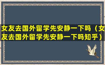 女友去国外留学先安静一下吗（女友去国外留学先安静一下吗知乎）