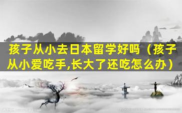 孩子从小去日本留学好吗（孩子从小爱吃手,长大了还吃怎么办）
