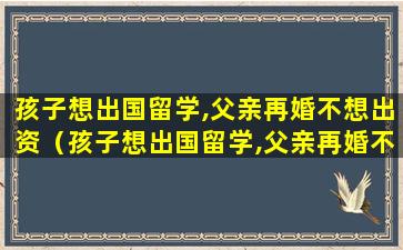 孩子想出国留学,父亲再婚不想出资（孩子想出国留学,父亲再婚不想出资怎么办）
