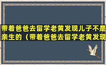 带着爸爸去留学老黄发现儿子不是亲生的（带着爸爸去留学老黄发现儿子不是亲生的是哪一集）