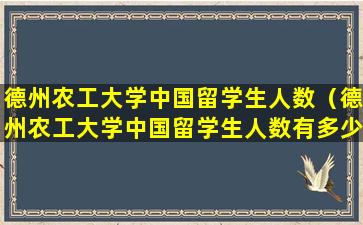 德州农工大学中国留学生人数（德州农工大学中国留学生人数有多少）