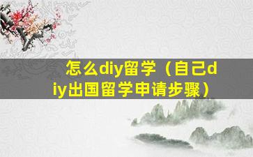怎么diy留学（自己diy出国留学申请步骤）