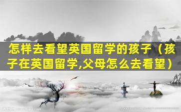 怎样去看望英国留学的孩子（孩子在英国留学,父母怎么去看望）