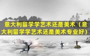 意大利留学学艺术还是美术（意大利留学学艺术还是美术专业好）