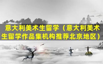 意大利美术生留学（意大利美术生留学作品集机构推荐北京地区）