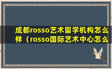 成都rosso艺术留学机构怎么样（rosso国际艺术中心怎么样）