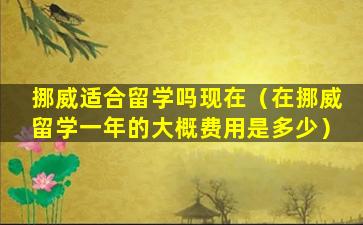 挪威适合留学吗现在（在挪威留学一年的大概费用是多少）