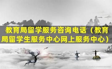 教育局留学服务咨询电话（教育局留学生服务中心网上服务中心）