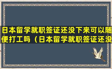 日本留学就职签证还没下来可以随便打工吗（日本留学就职签证还没下来可以随便打工吗现在）