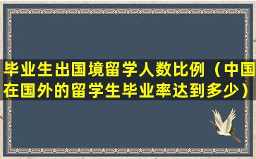 毕业生出国境留学人数比例（中国在国外的留学生毕业率达到多少）
