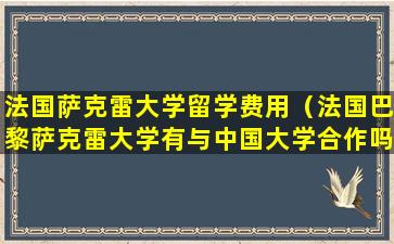 法国萨克雷大学留学费用（法国巴黎萨克雷大学有与中国大学合作吗）