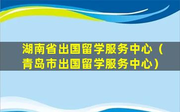 湖南省出国留学服务中心（青岛市出国留学服务中心）