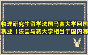 物理研究生留学法国马赛大学回国就业（法国马赛大学相当于国内哪所大学）