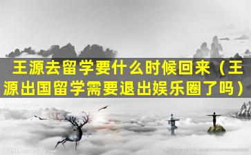 王源去留学要什么时候回来（王源出国留学需要退出娱乐圈了吗）