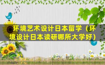环境艺术设计日本留学（环境设计日本读研哪所大学好）