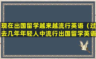 现在出国留学越来越流行英语（过去几年年轻人中流行出国留学英语）