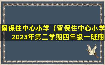 留保住中心小学（留保住中心小学2023年第二学期四年级一班期中成绩）