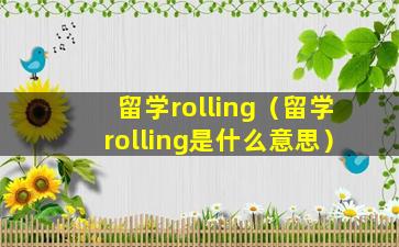 留学rolling（留学rolling是什么意思）