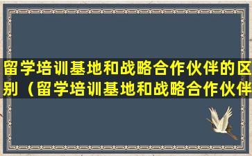 留学培训基地和战略合作伙伴的区别（留学培训基地和战略合作伙伴的区别是什么）