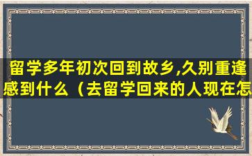 留学多年初次回到故乡,久别重逢感到什么（去留学回来的人现在怎么样了）